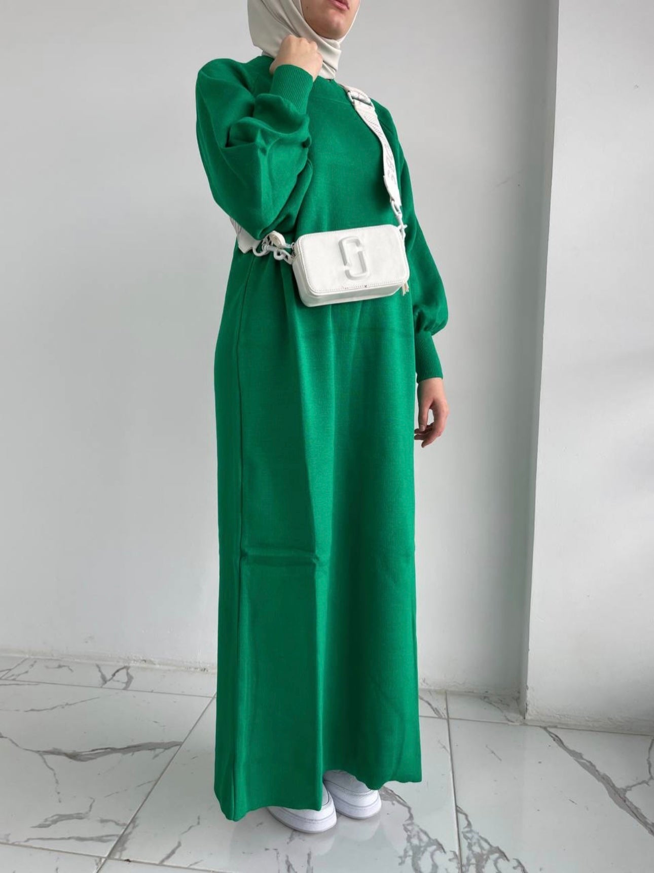Maxi sweatshirt knit dress