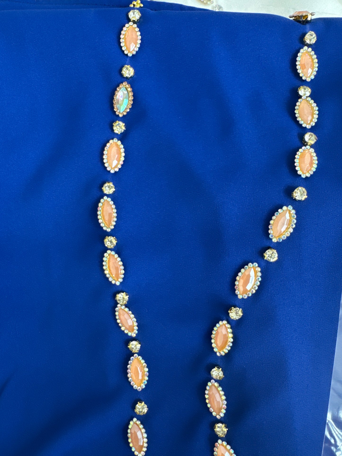 Embellished Open Abaya With Handwork Glass Beads wide Sleeves
