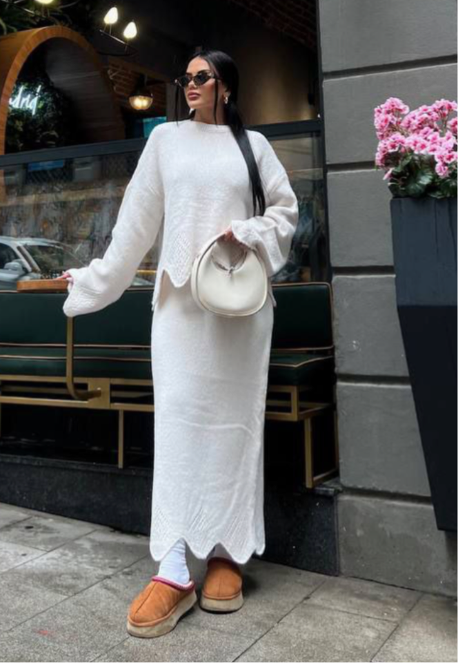 Knit Fabric Skirt Set