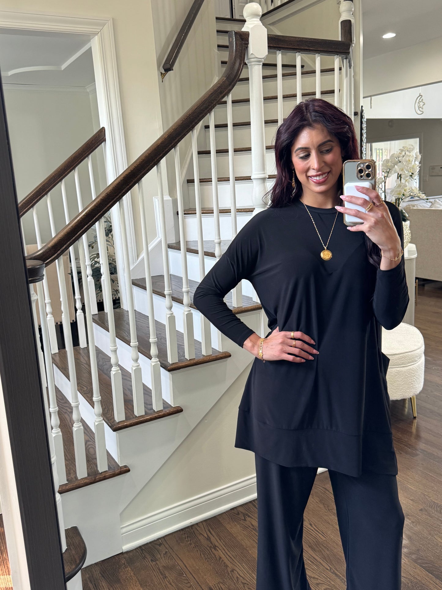Long Sleeves Tunic and pants set With Pockets