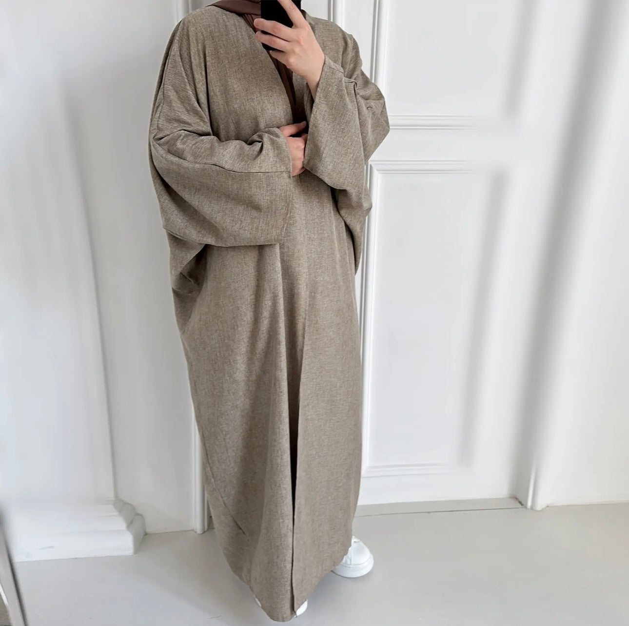 LINEN OPEN ABAYA Kimono