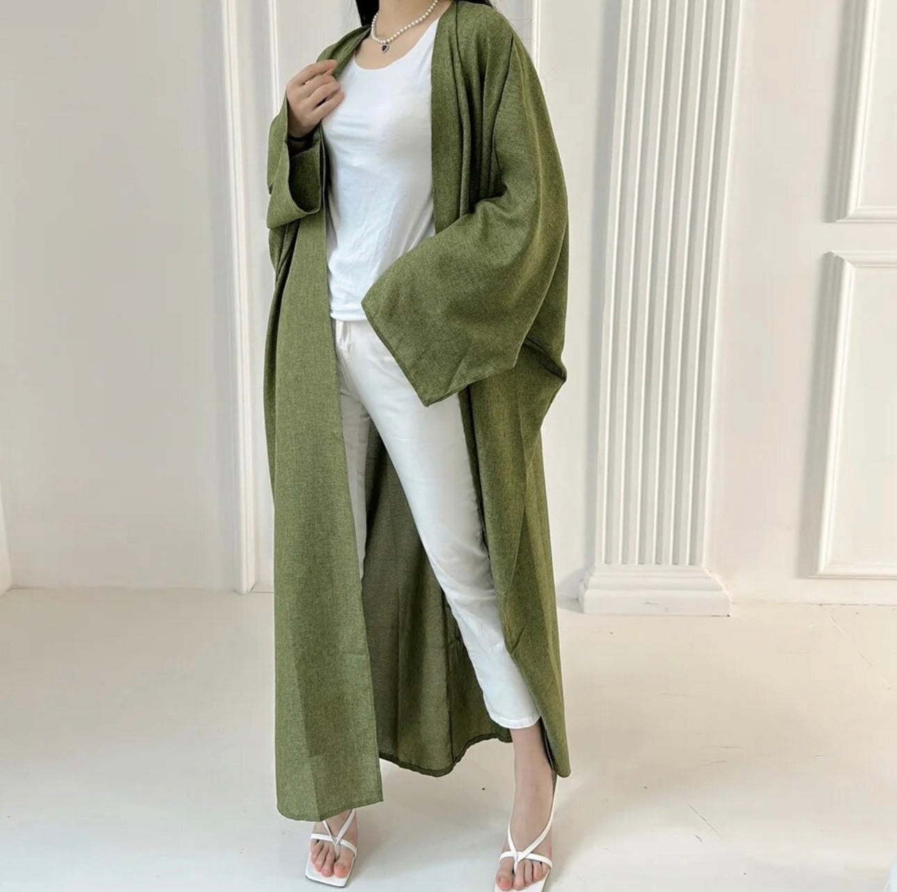 LINEN OPEN ABAYA Kimono