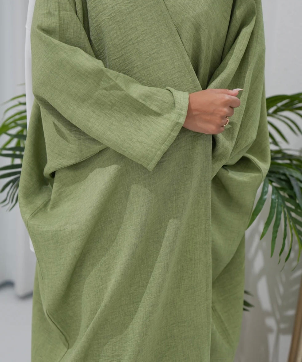 LINEN OPEN ABAYA Kimono