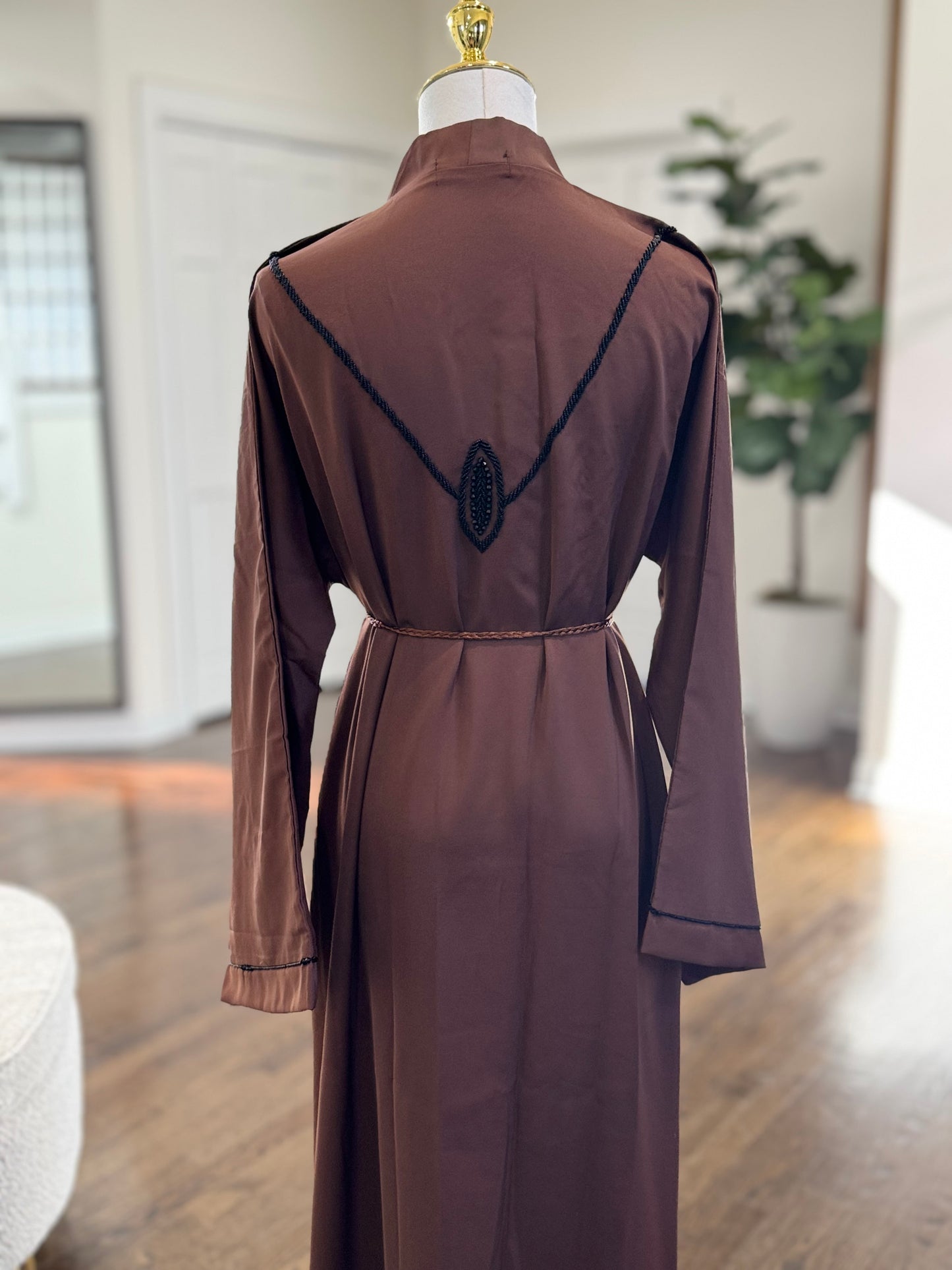 Embellished Light Brown Dubai Abaya