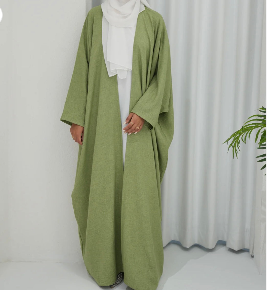LINEN OPEN ABAYA Kimono