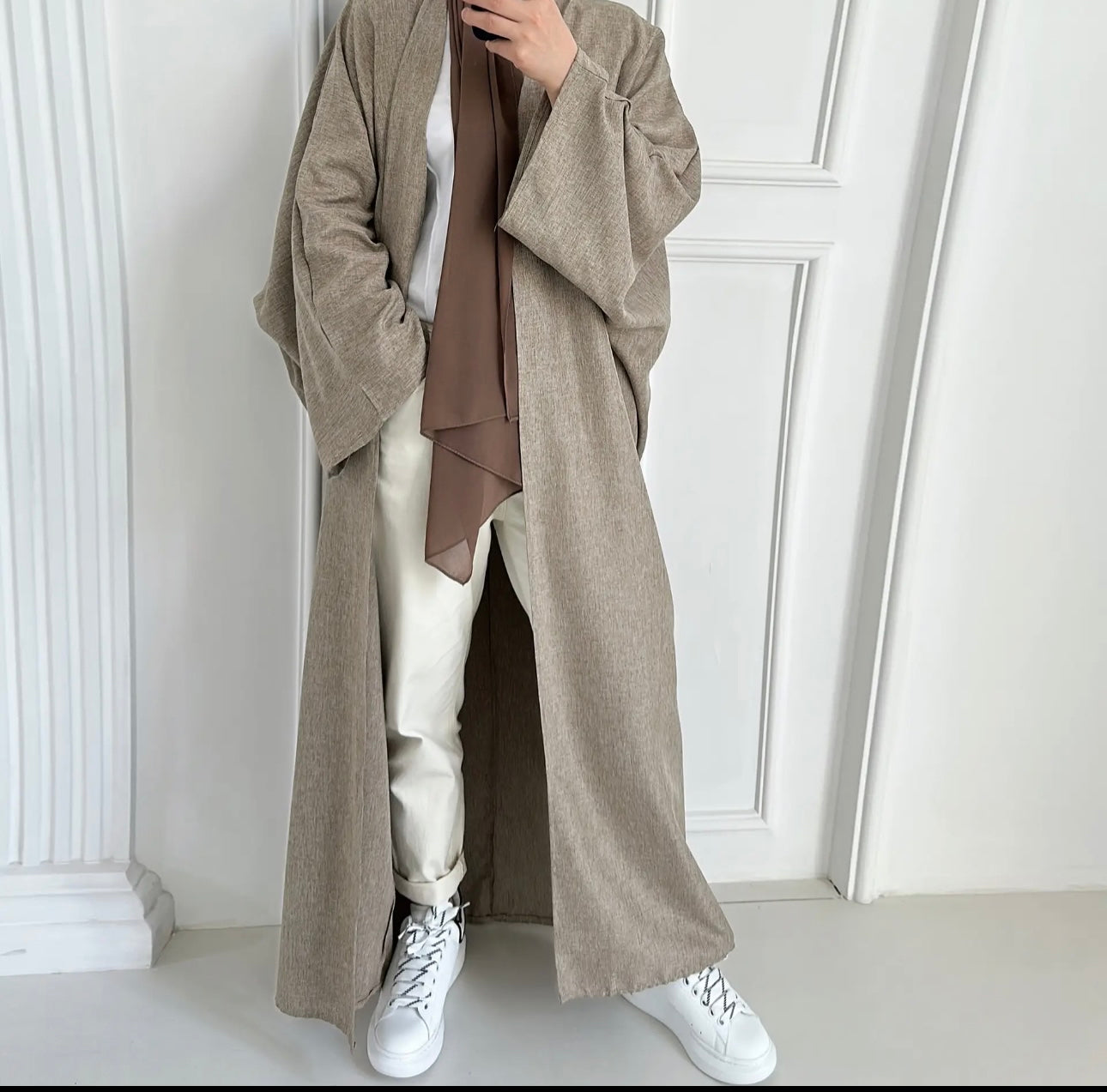 LINEN OPEN ABAYA Kimono