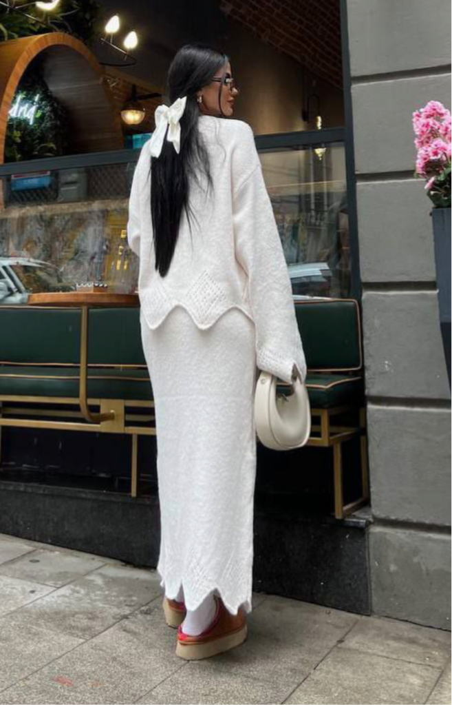 Knit Fabric Skirt Set