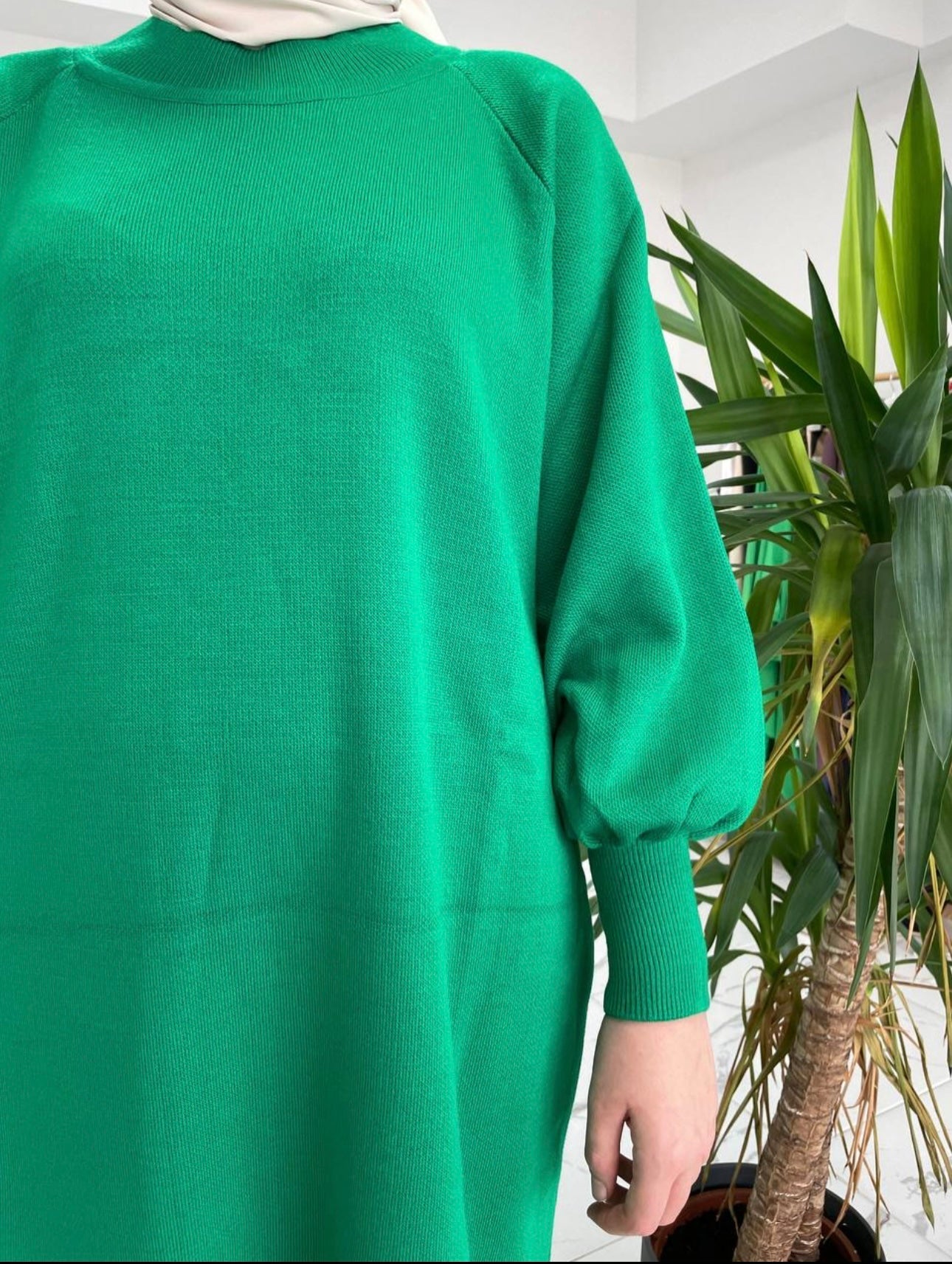 Maxi sweatshirt knit dress