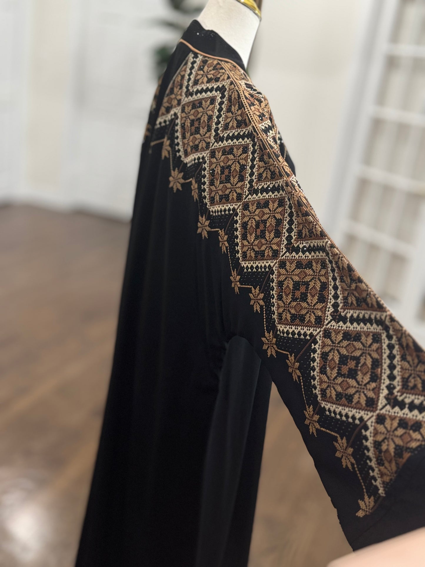 Palestinian Tatreez Embroidery Butterfly Thobe