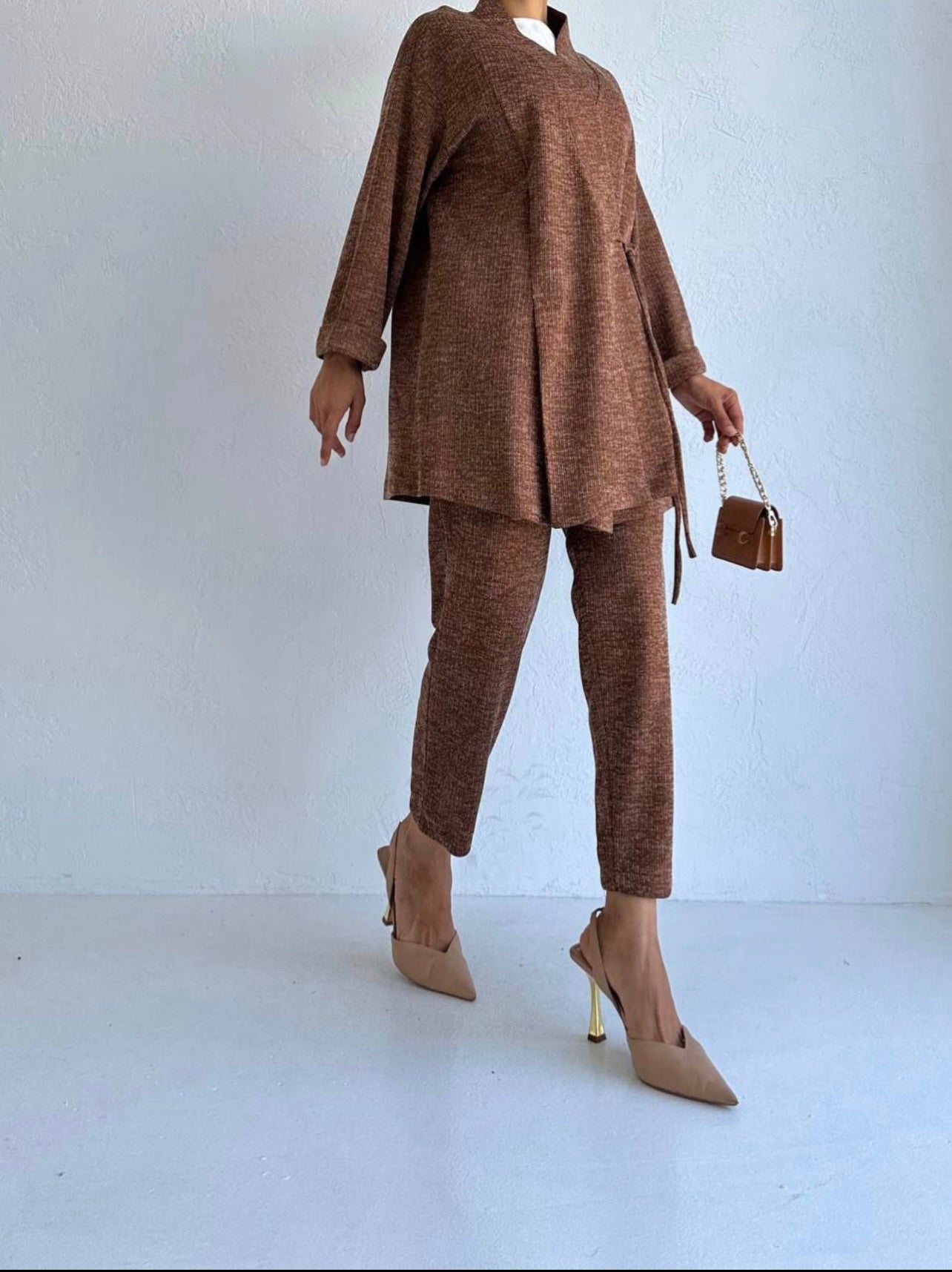 Kimono Textured Long Sleeve Co-Ord set