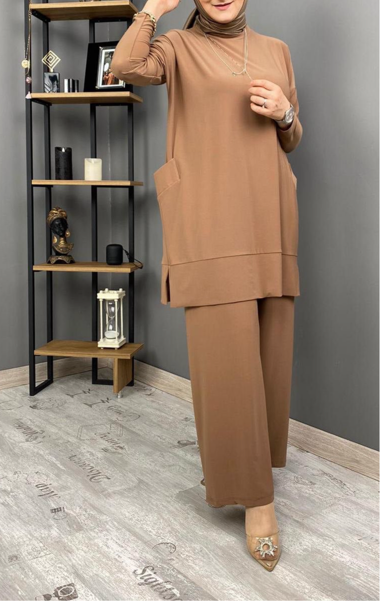 Long Sleeves Tunic and pants set With Pockets