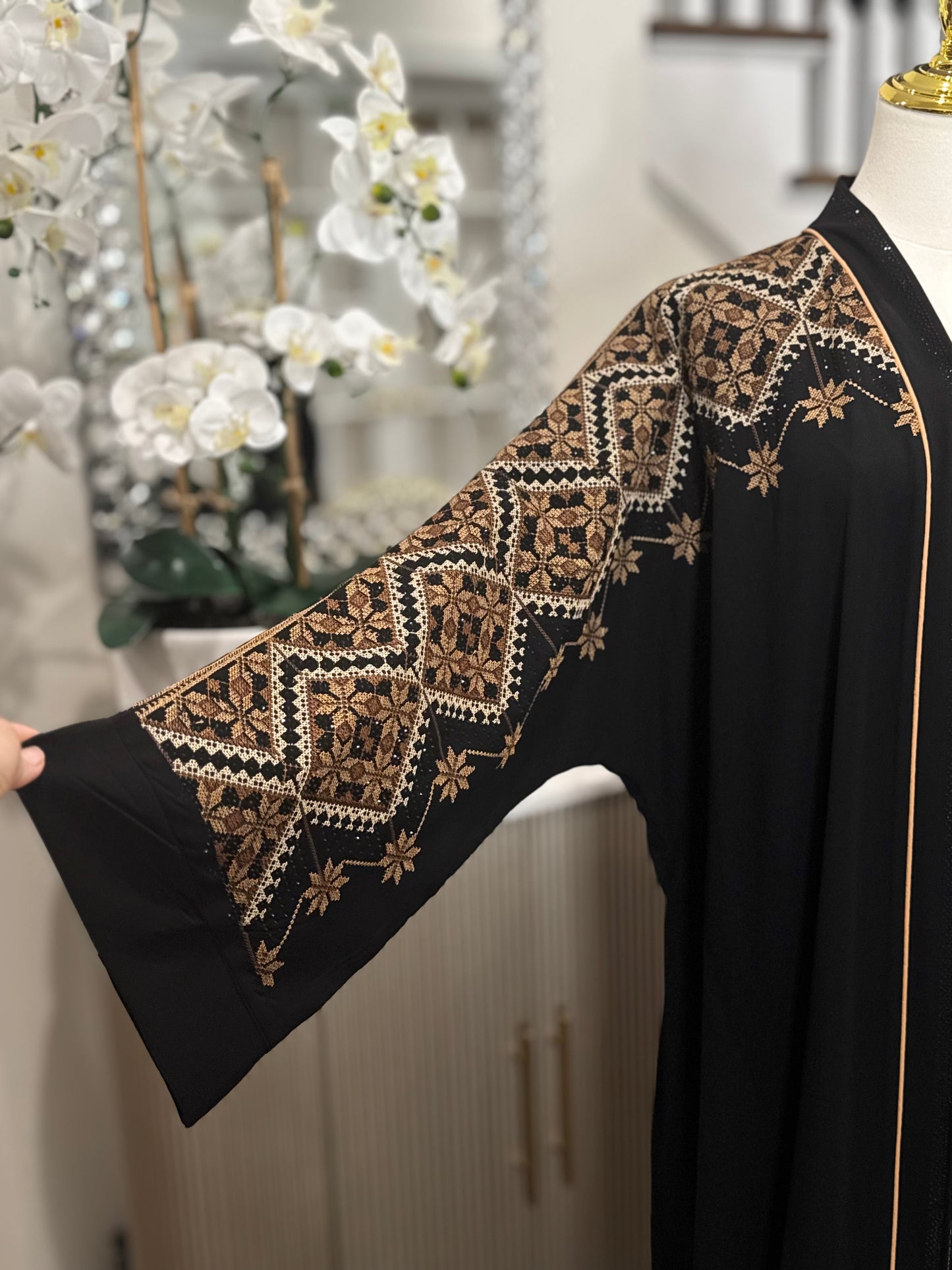 Palestinian Tatreez Embroidery Butterfly Thobe