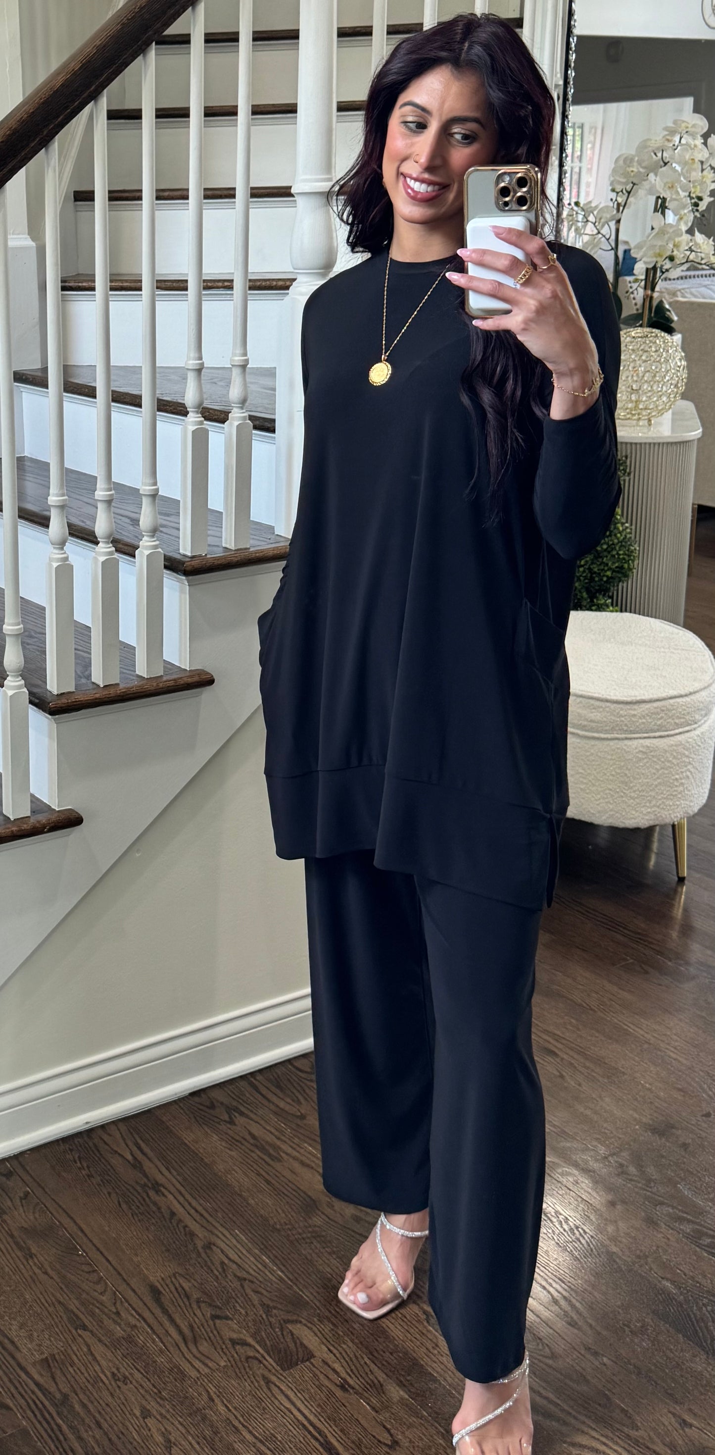 Long Sleeves Tunic and pants set With Pockets