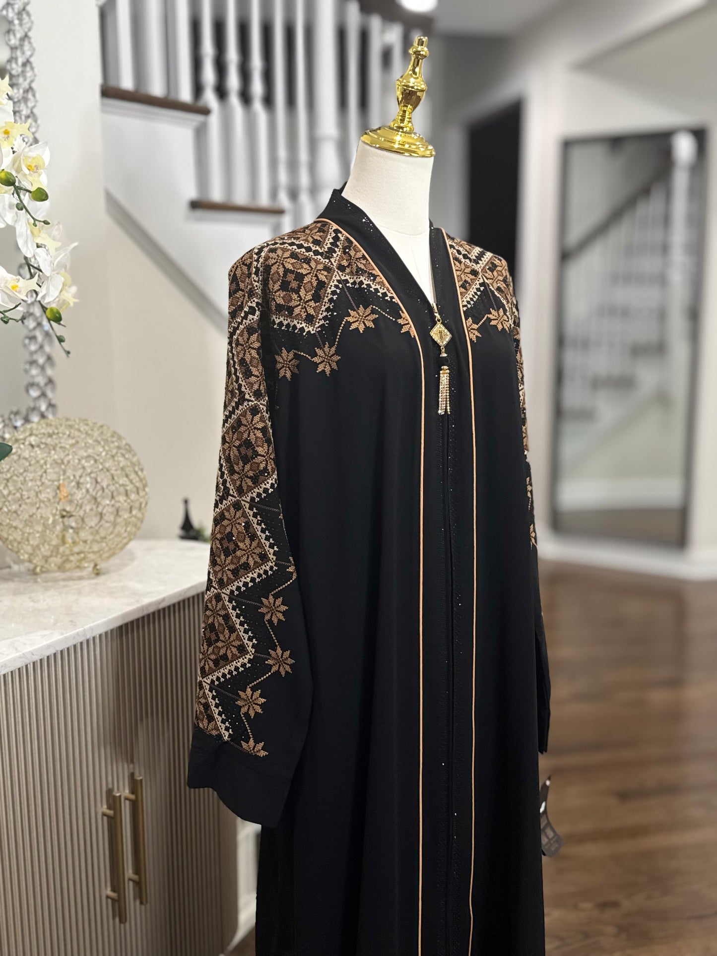 Palestinian Tatreez Embroidery Butterfly Thobe