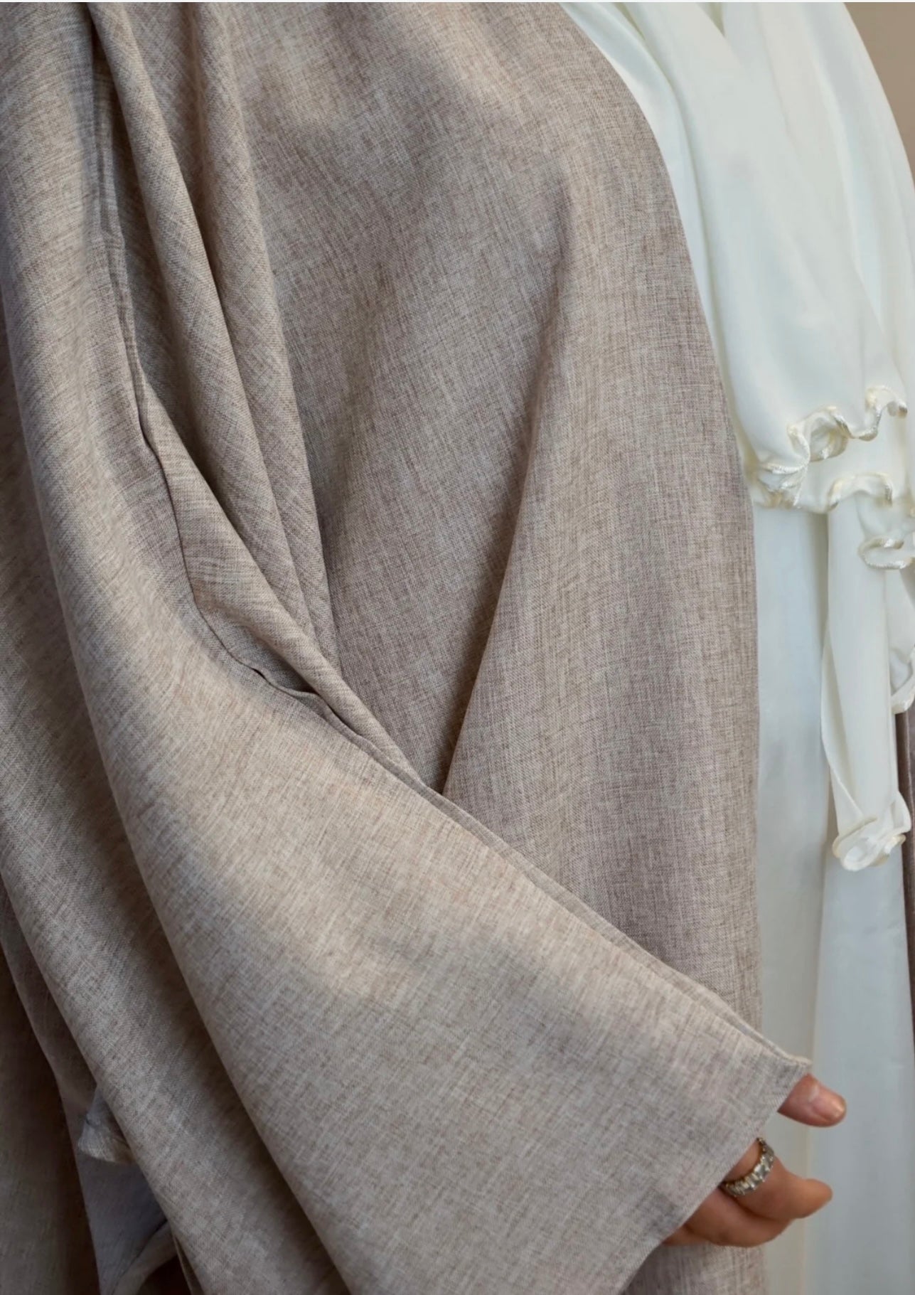 LINEN OPEN ABAYA Kimono