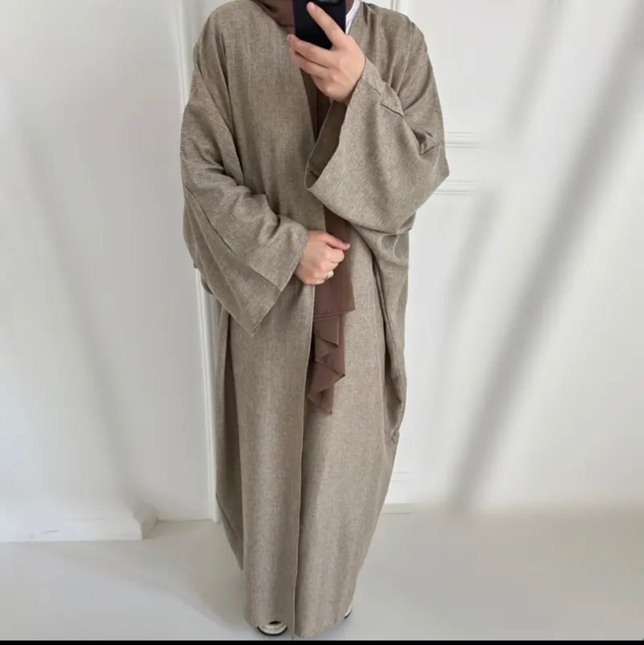 LINEN OPEN ABAYA Kimono