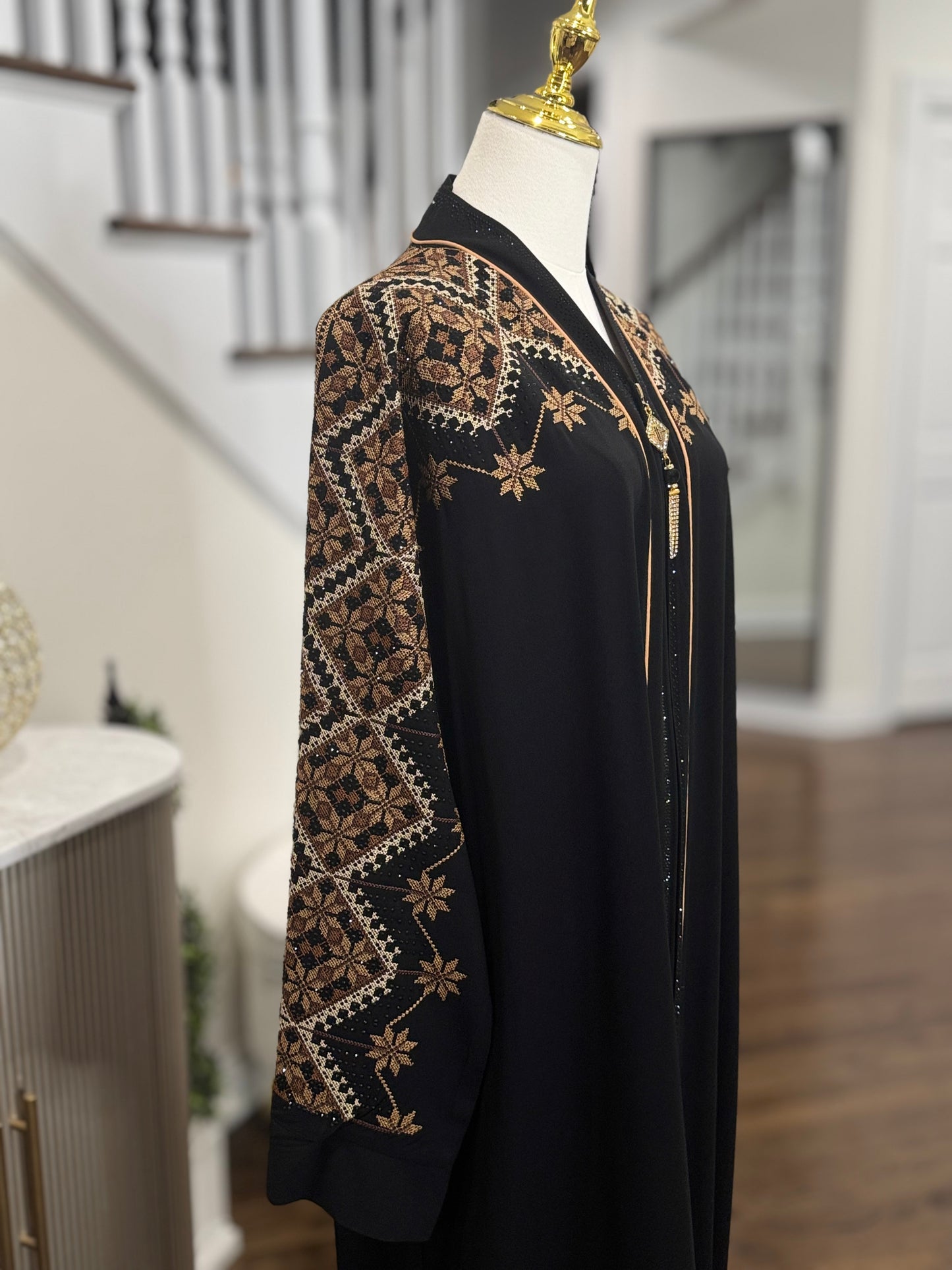 Palestinian Tatreez Embroidery Butterfly Thobe