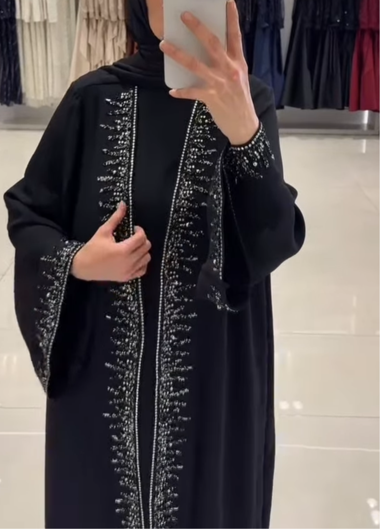 Embellished abaya set