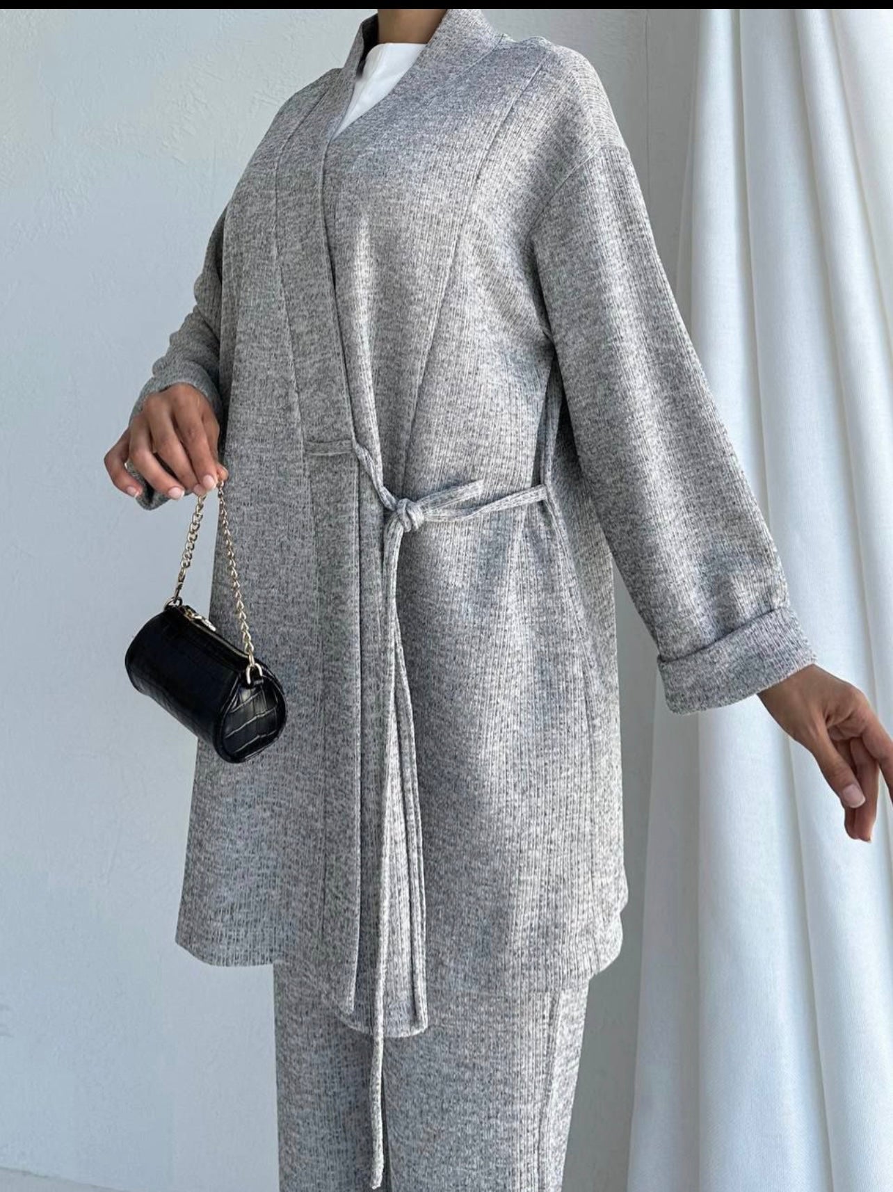 Kimono Textured Long Sleeve Co-Ord set