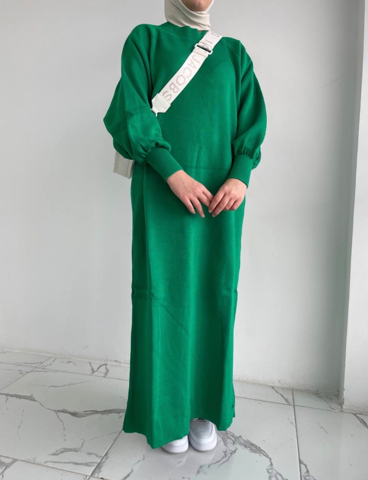 Maxi sweatshirt knit dress