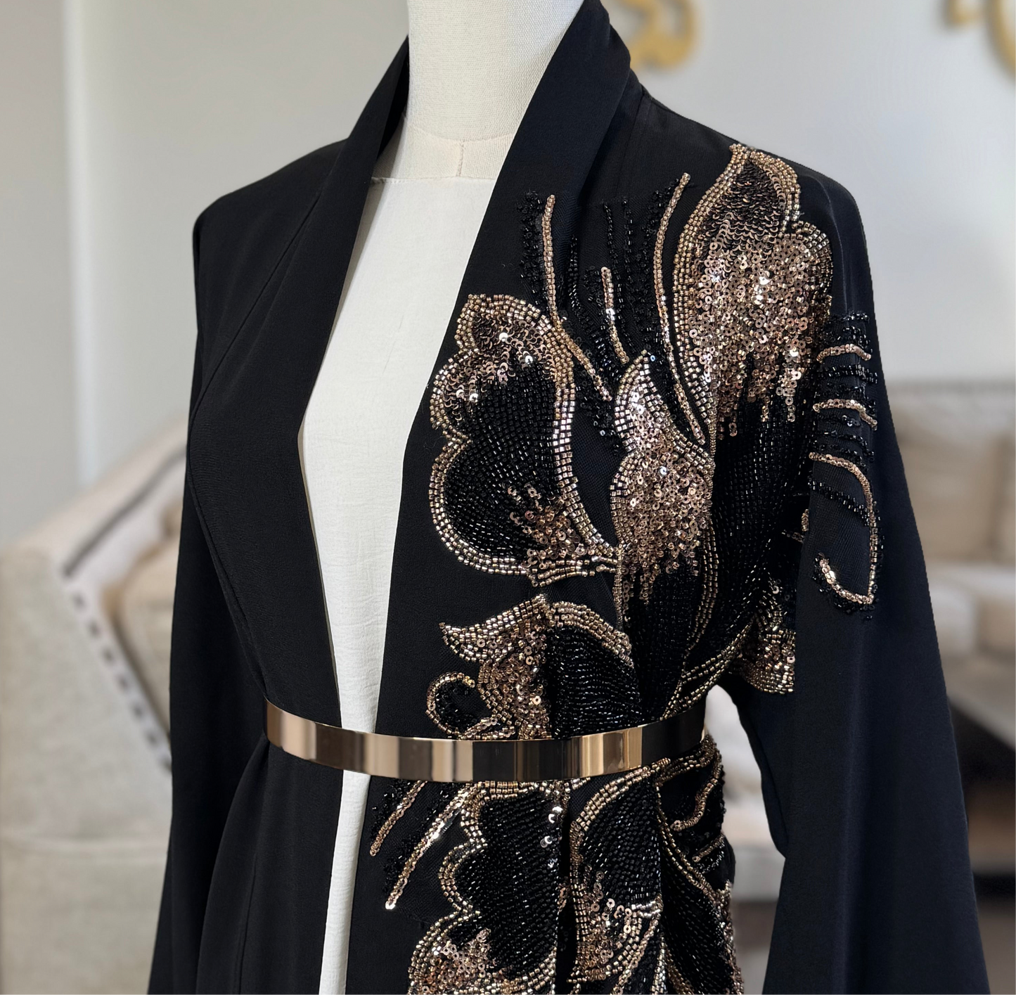 Metallic gold or Silver adjustable waist Belt