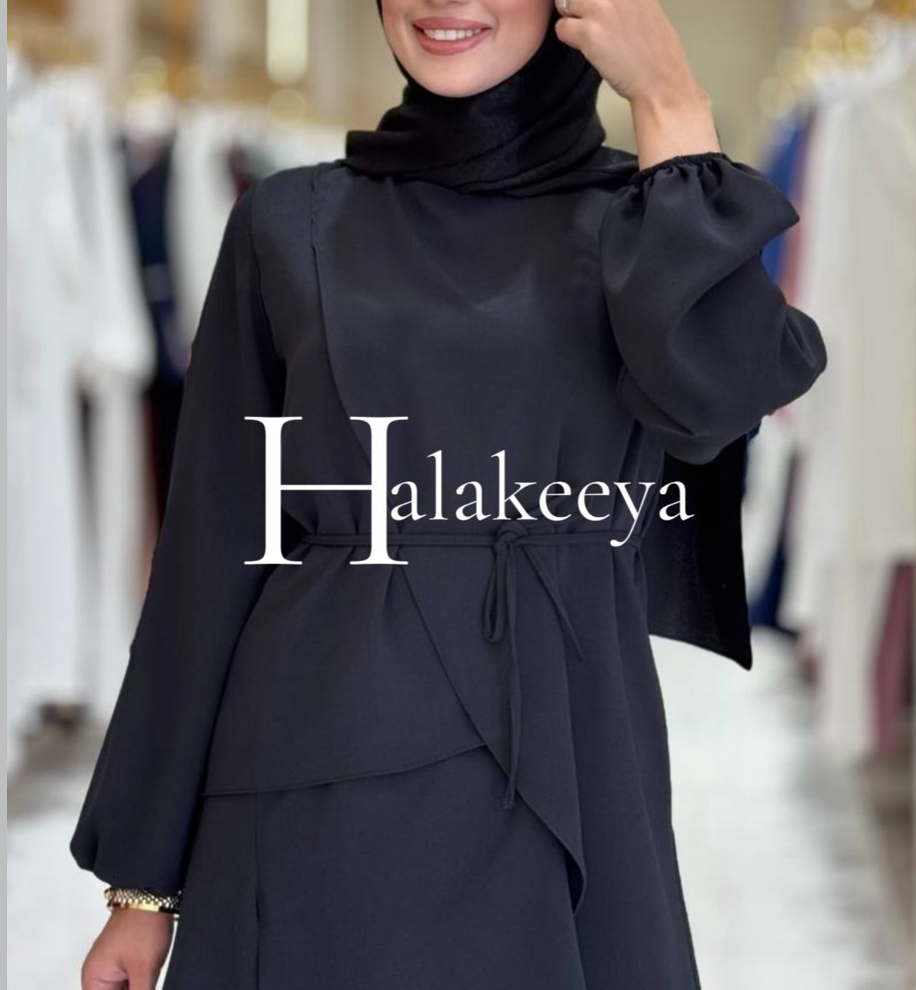 3 Pcs Chic Layered Modest Pants Set