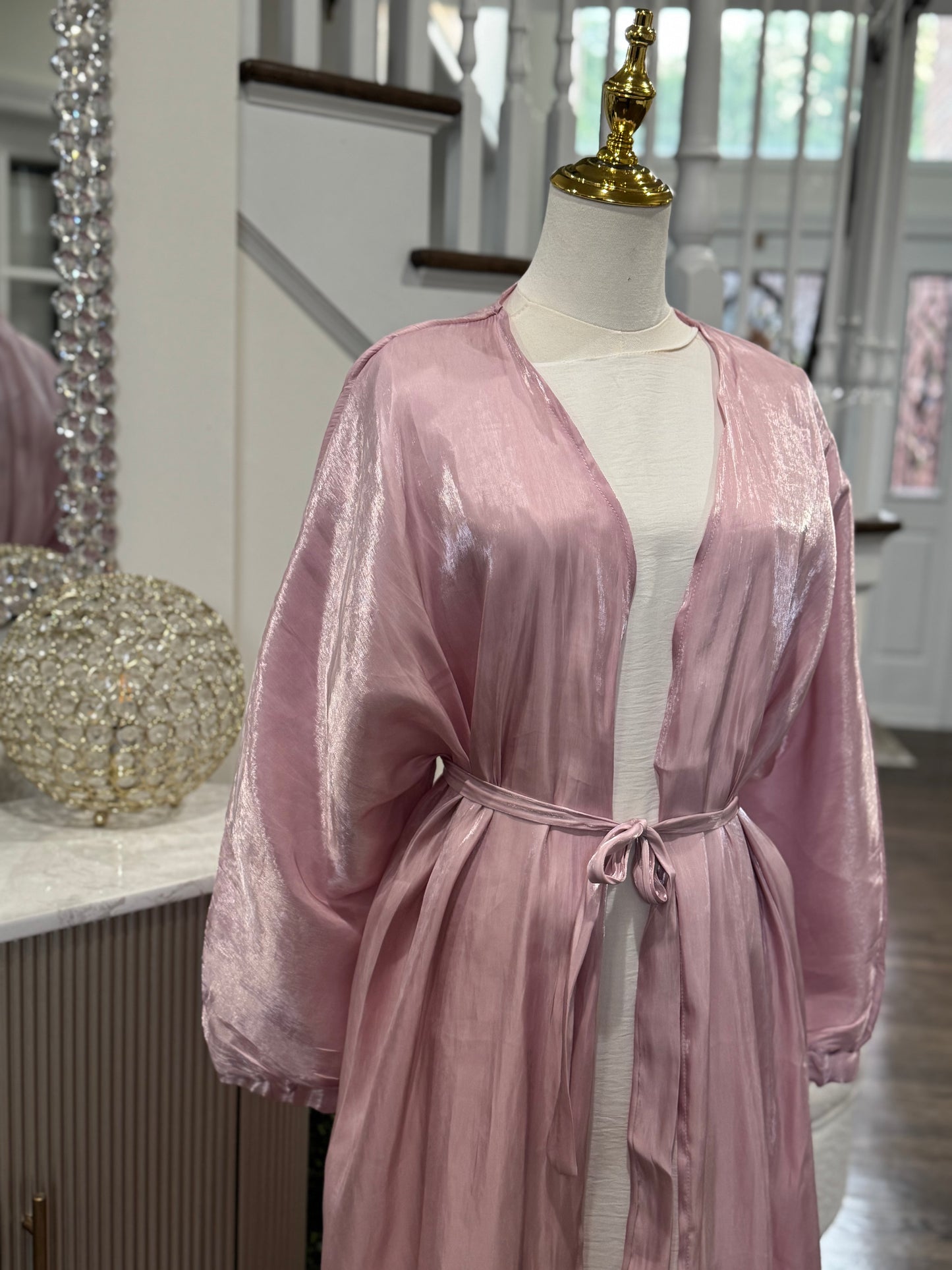 Organza Open Abaya Cape Cardigan