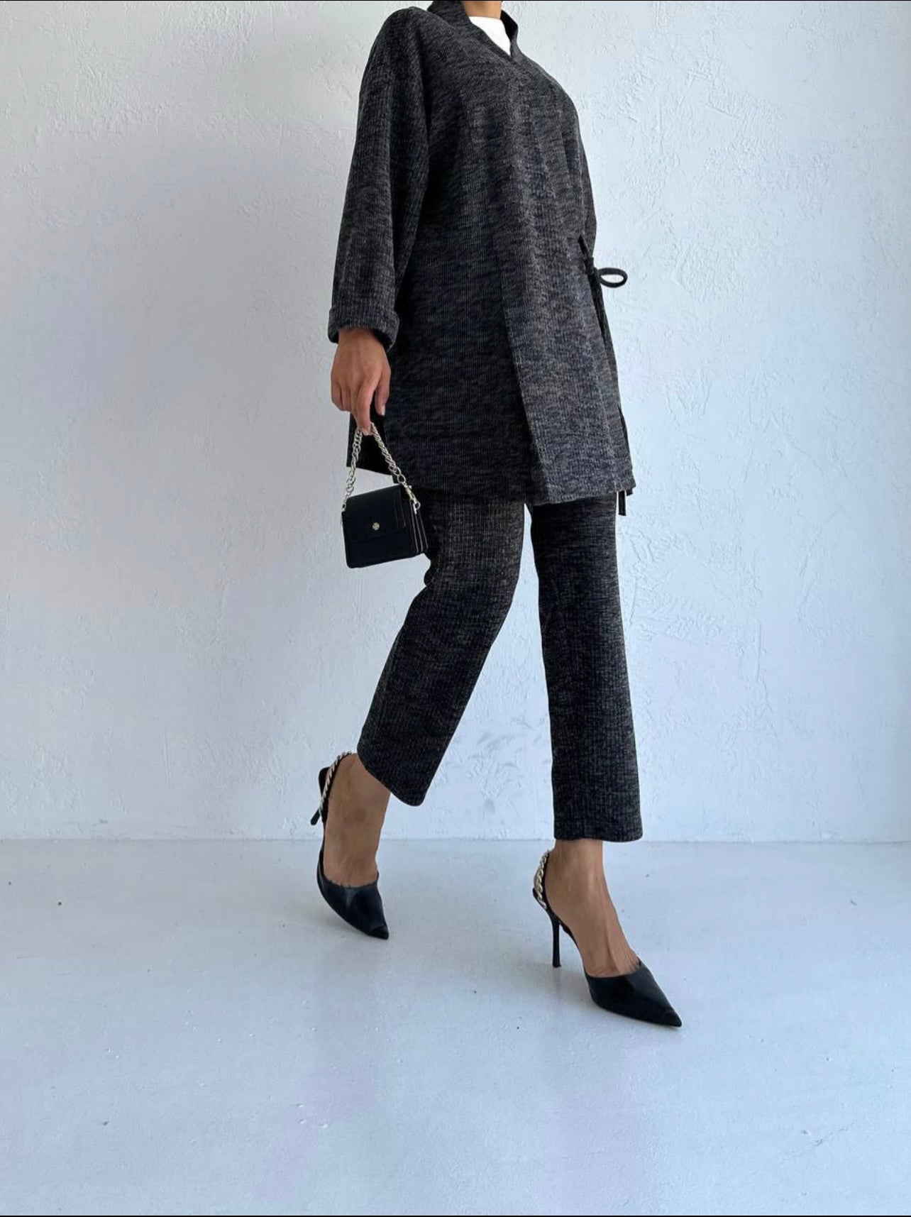 Kimono Textured Long Sleeve Co-Ord set