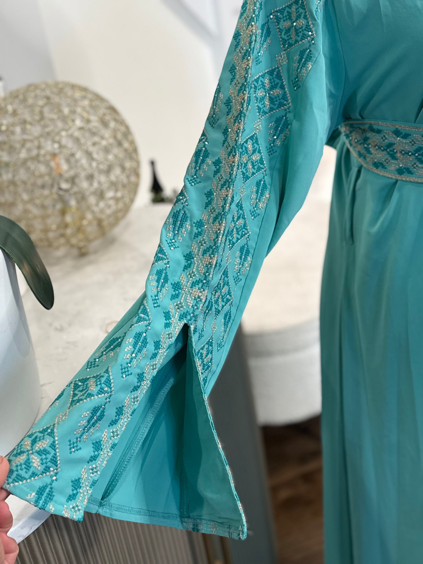 3 Pcs Tatreez Embroidered Thobe