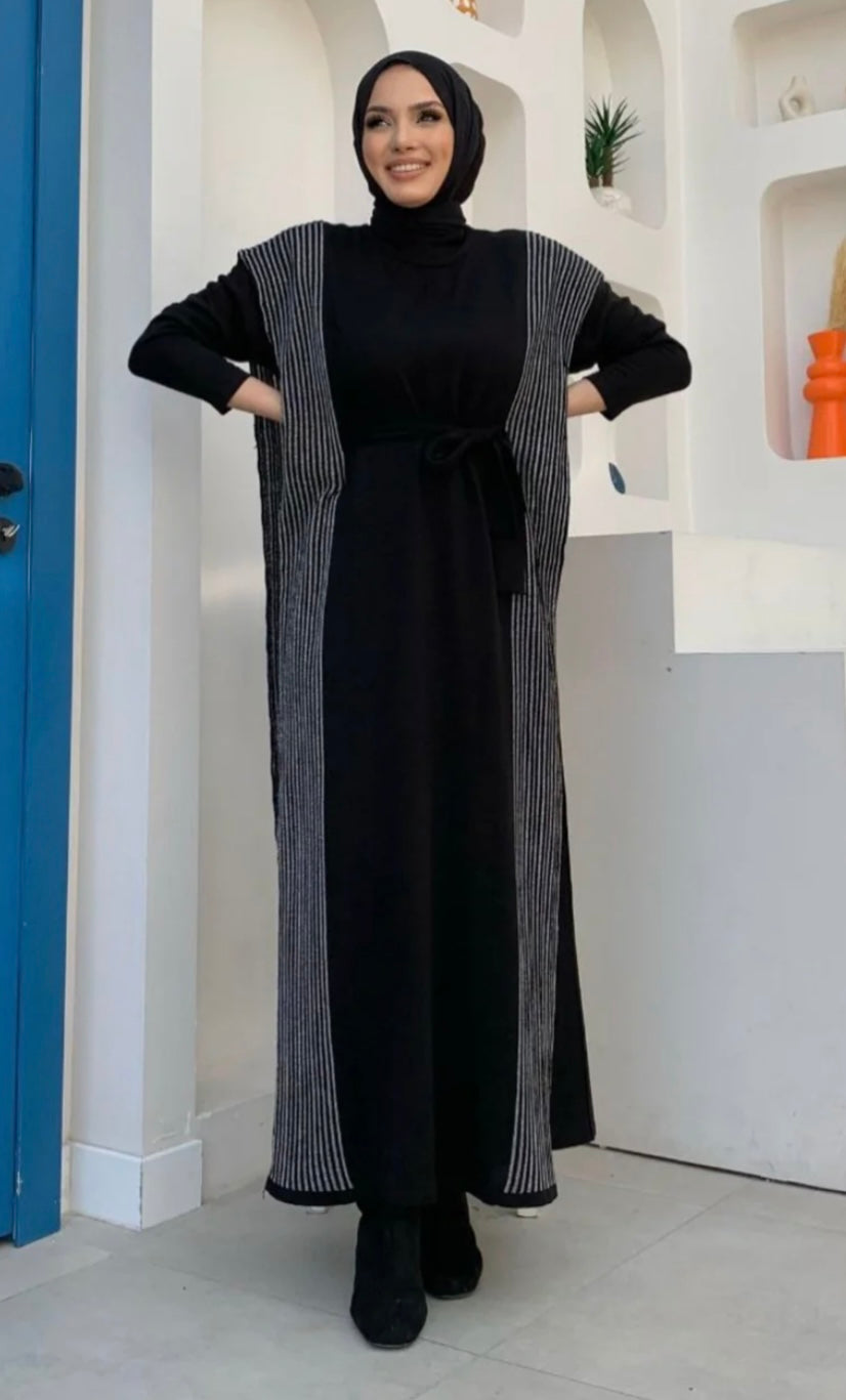 Glittery Knitwear Butterfly Dress set