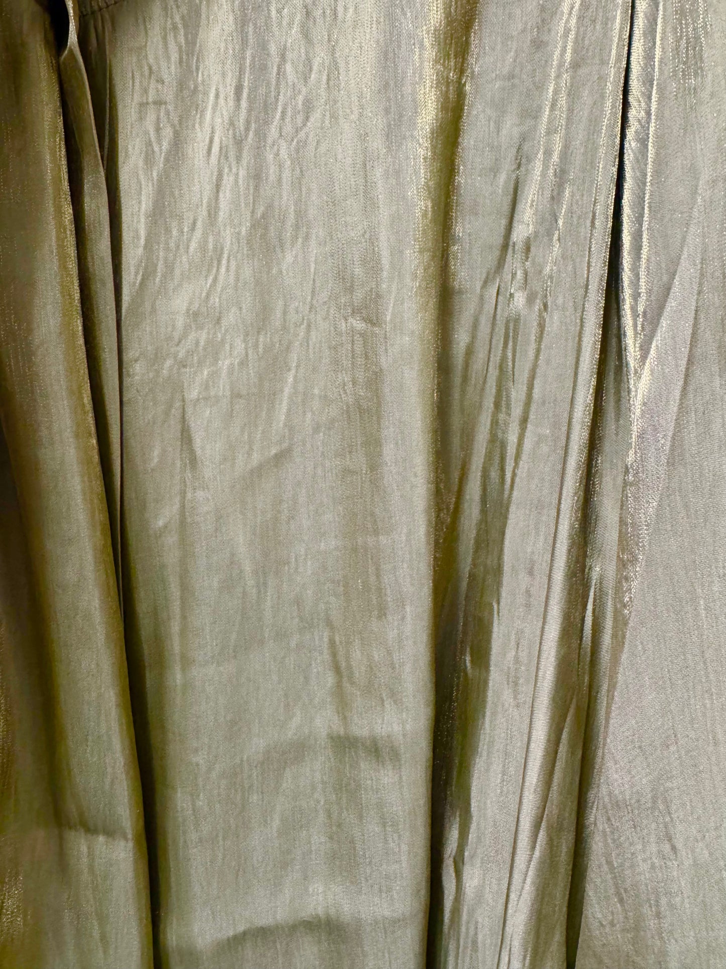 2 Pcs shinny Organza Dress With Wrap Skirt