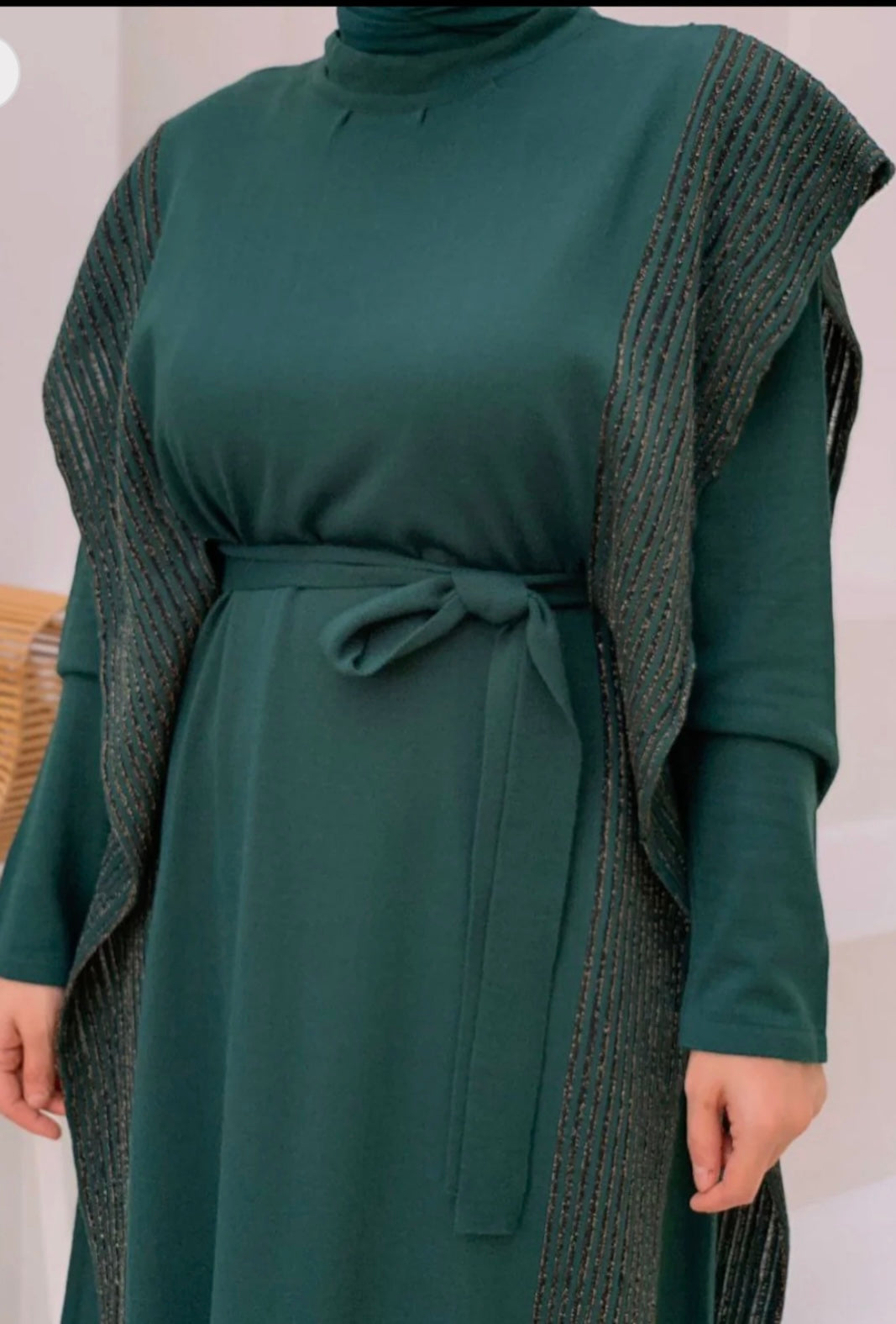 Glittery Knitwear Butterfly Dress set