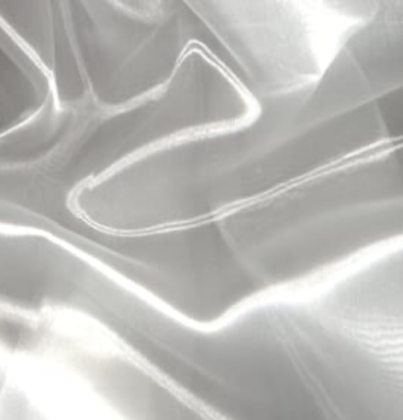 Shiny Puff Sleeve Organza Open Abaya