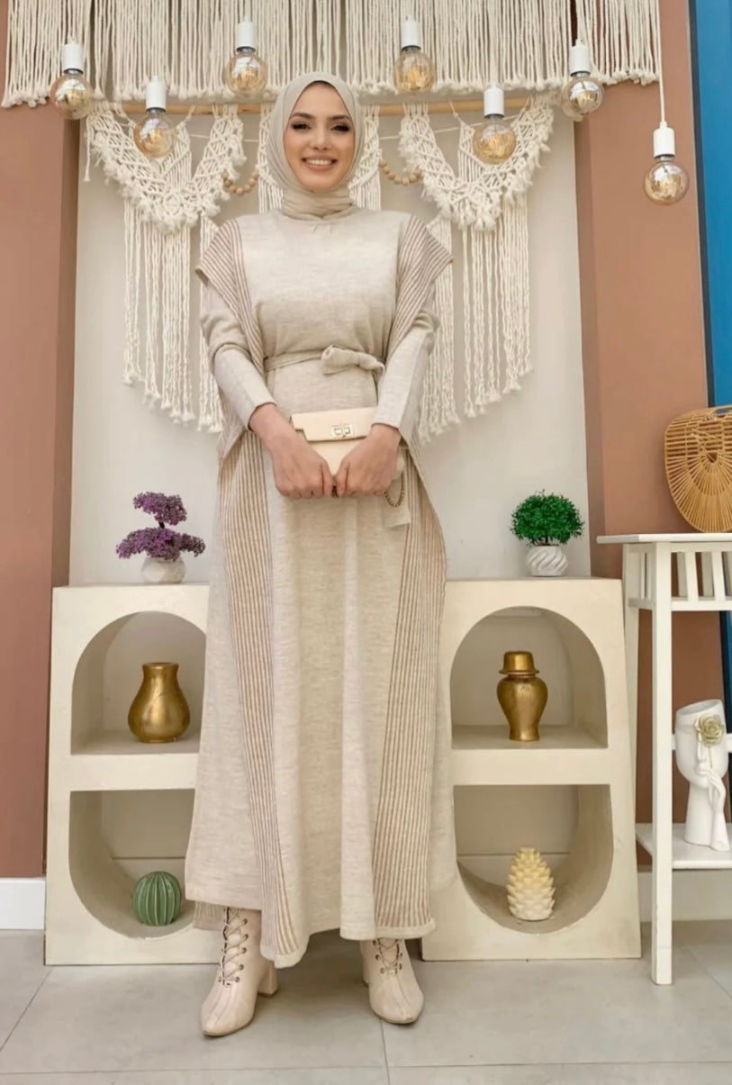 Glittery Knitwear Butterfly Dress set