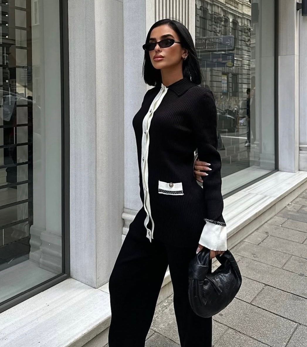 Classic Knit Co-Ord Pant Set