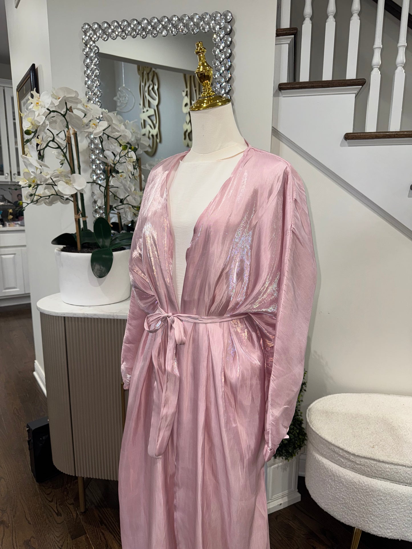 Organza Open Abaya Cape Cardigan