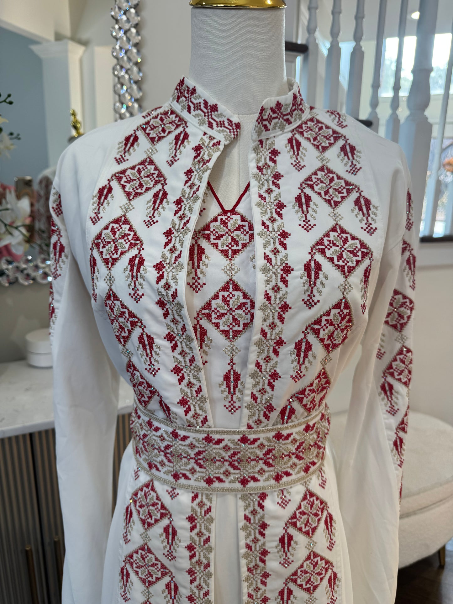 3 Pcs Tatreez Embroidered Thobe