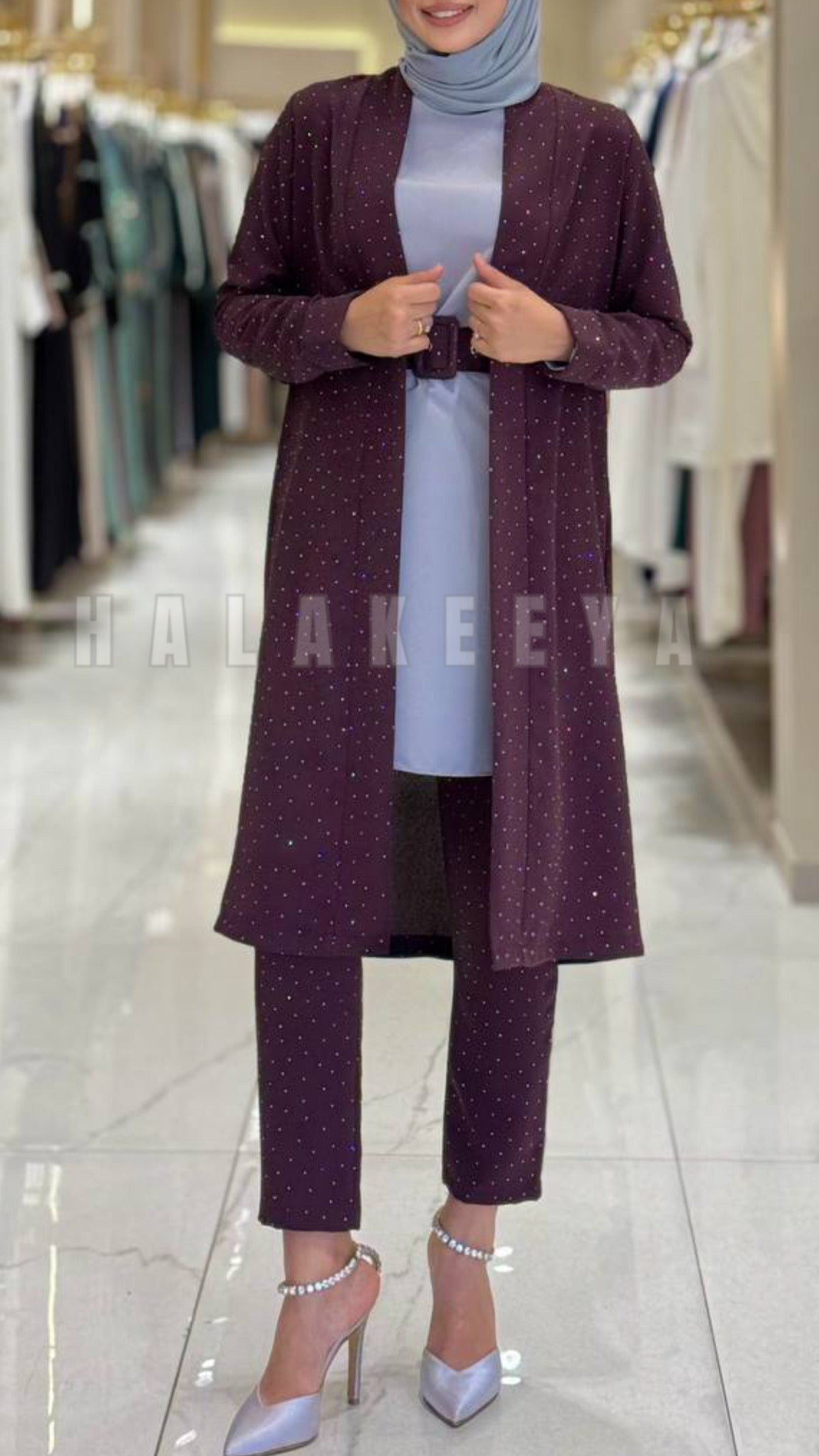Formal Pant Set with Stud Details