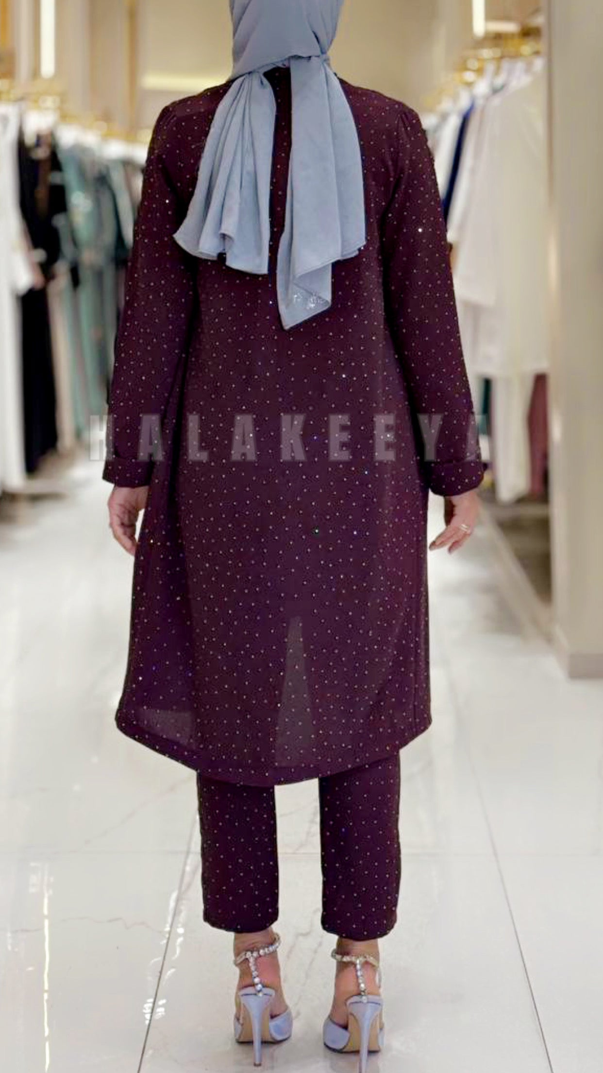 Formal Pant Set with Stud Details