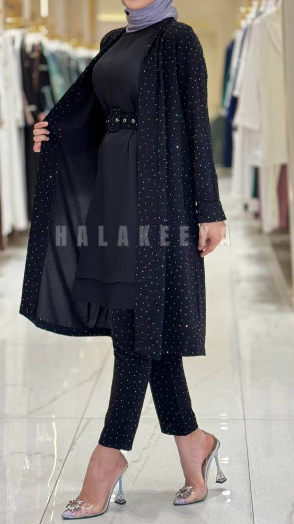 Formal Pant Set with Stud Details