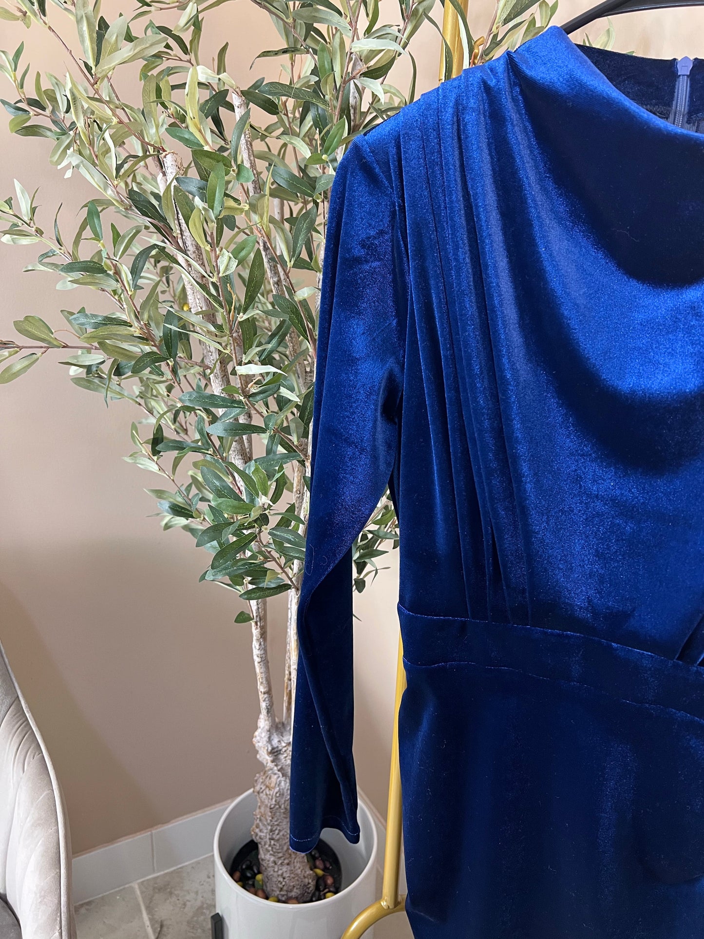 Velvet Maxi Evening Dress
