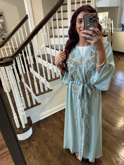 Embellished modest abaya with hijab