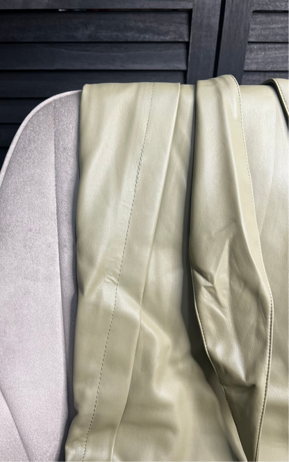 Faux Leather Long Skirt