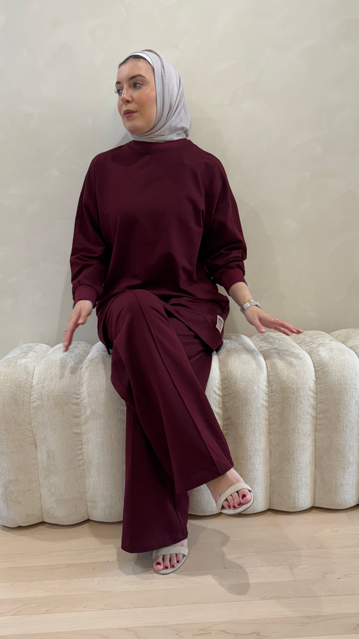 Modest tracksuit loose fitted Co-Ord pant set outfit