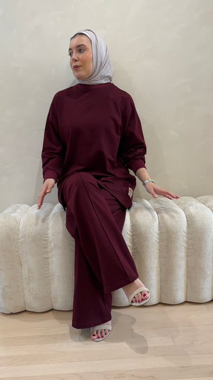 Modest tracksuit loose fitted Co-Ord pant set outfit