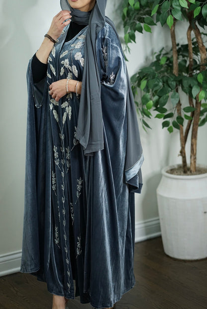 LUXURY VELVET EMBELLISHED CAPE