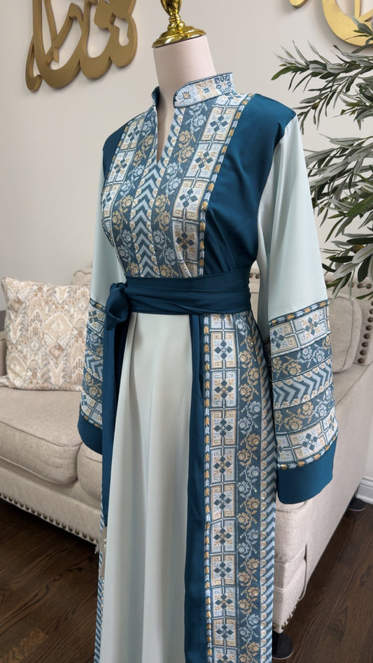 Palestinian Heritage Embroidered Tatreez Thobe