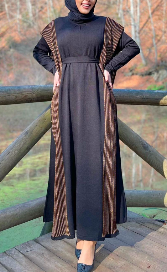 Glittery Knitwear Butterfly Dress set
