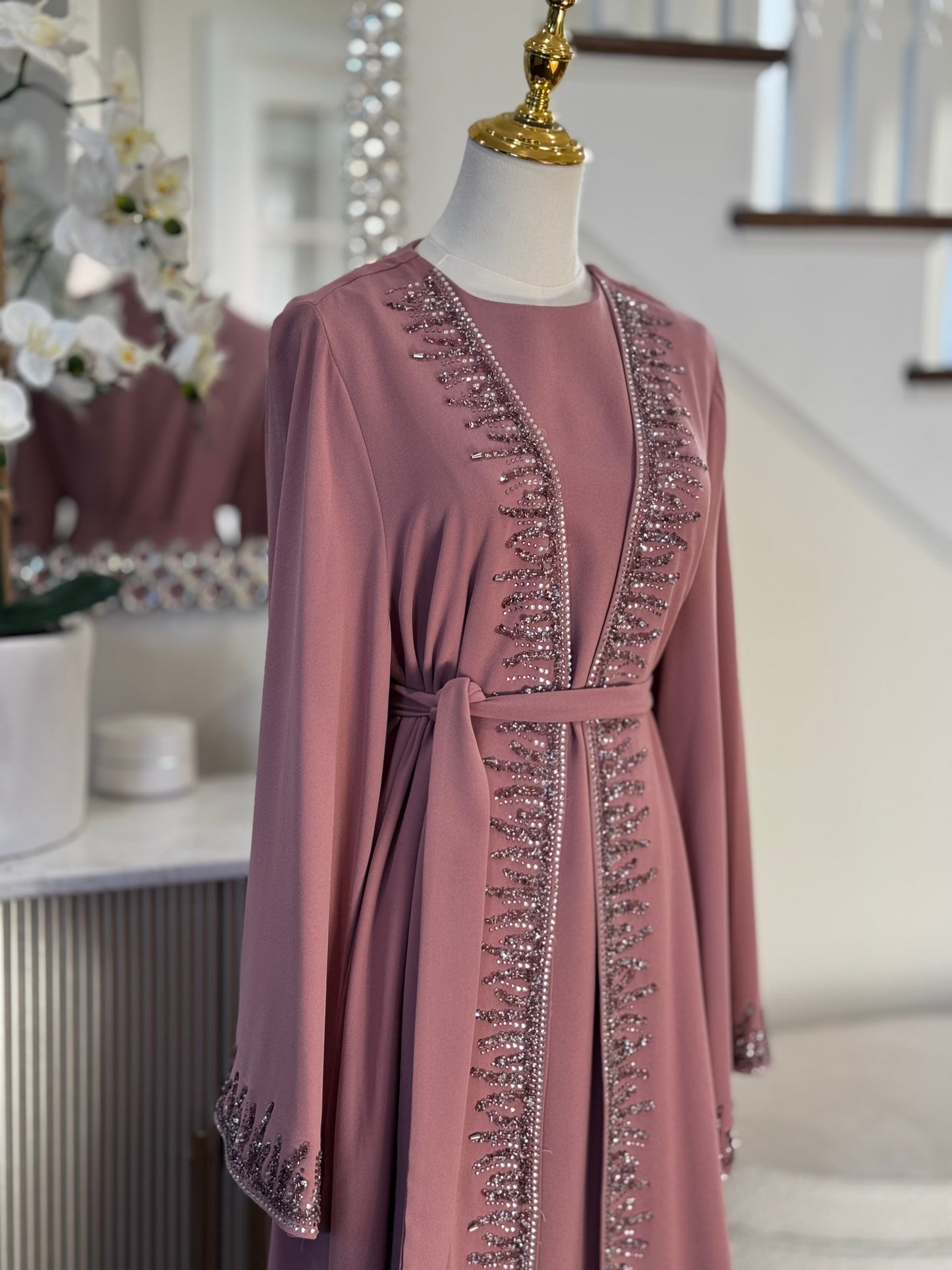 Embellished abaya set