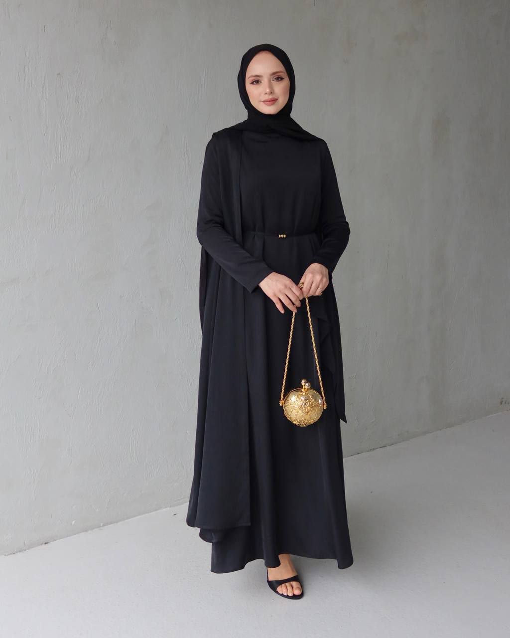 Elegant Draped Belted Maxi Dress